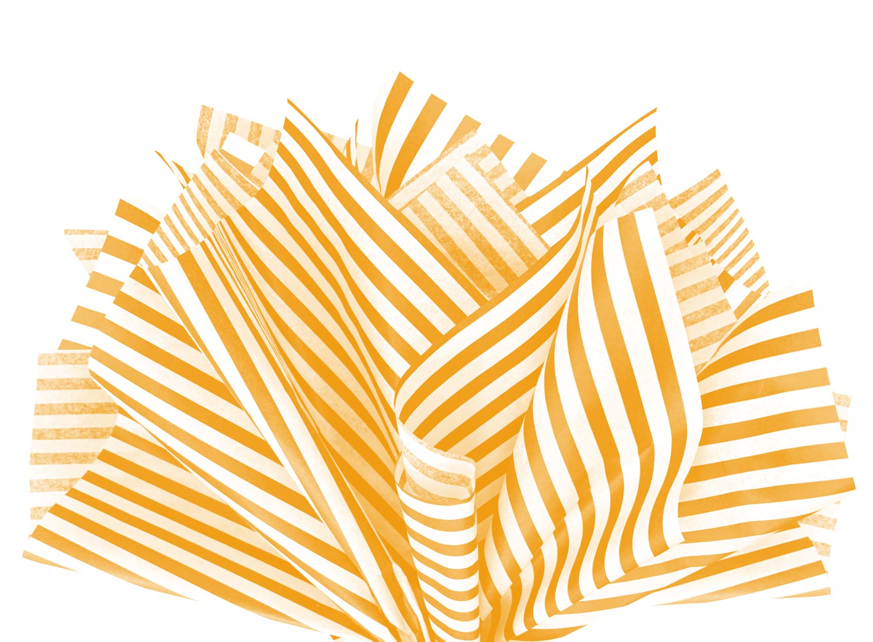 Flexicore Packaging Mandarynka Pomarańczowy Pin Stripe Print Gift Wrap Rozmiar bibułki: 38 cm x 20 cali | Liczba: 50 arkuszy | Kolor: Mandarynka Pin Stripe