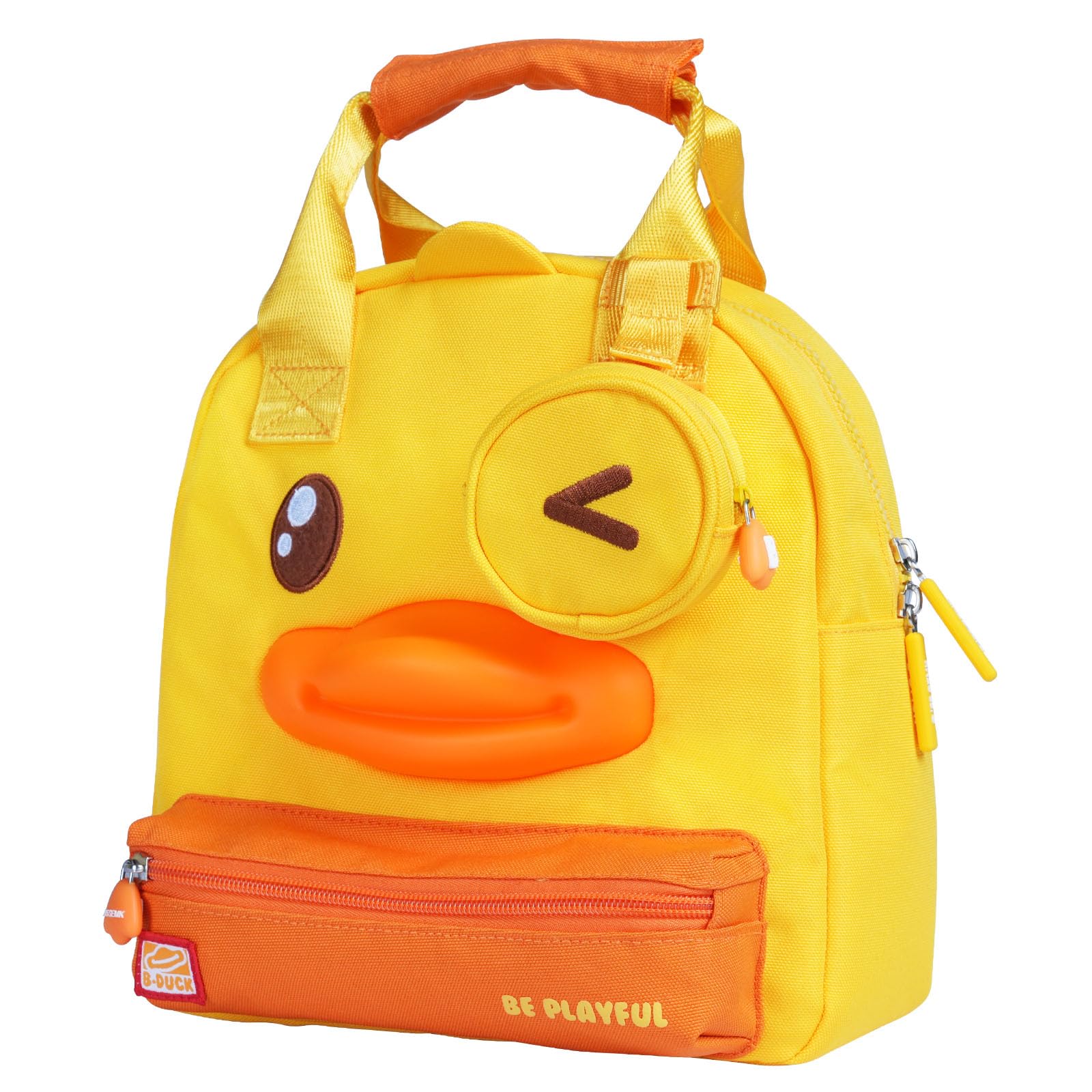 B.Duck Kids Backpack Kindergarten Toddler Mini Backpacks Cute Animal Cartoon Duck for Boys Girls, School, Travel, Daily Use (Age 3-7 (11" h), 03 Wink