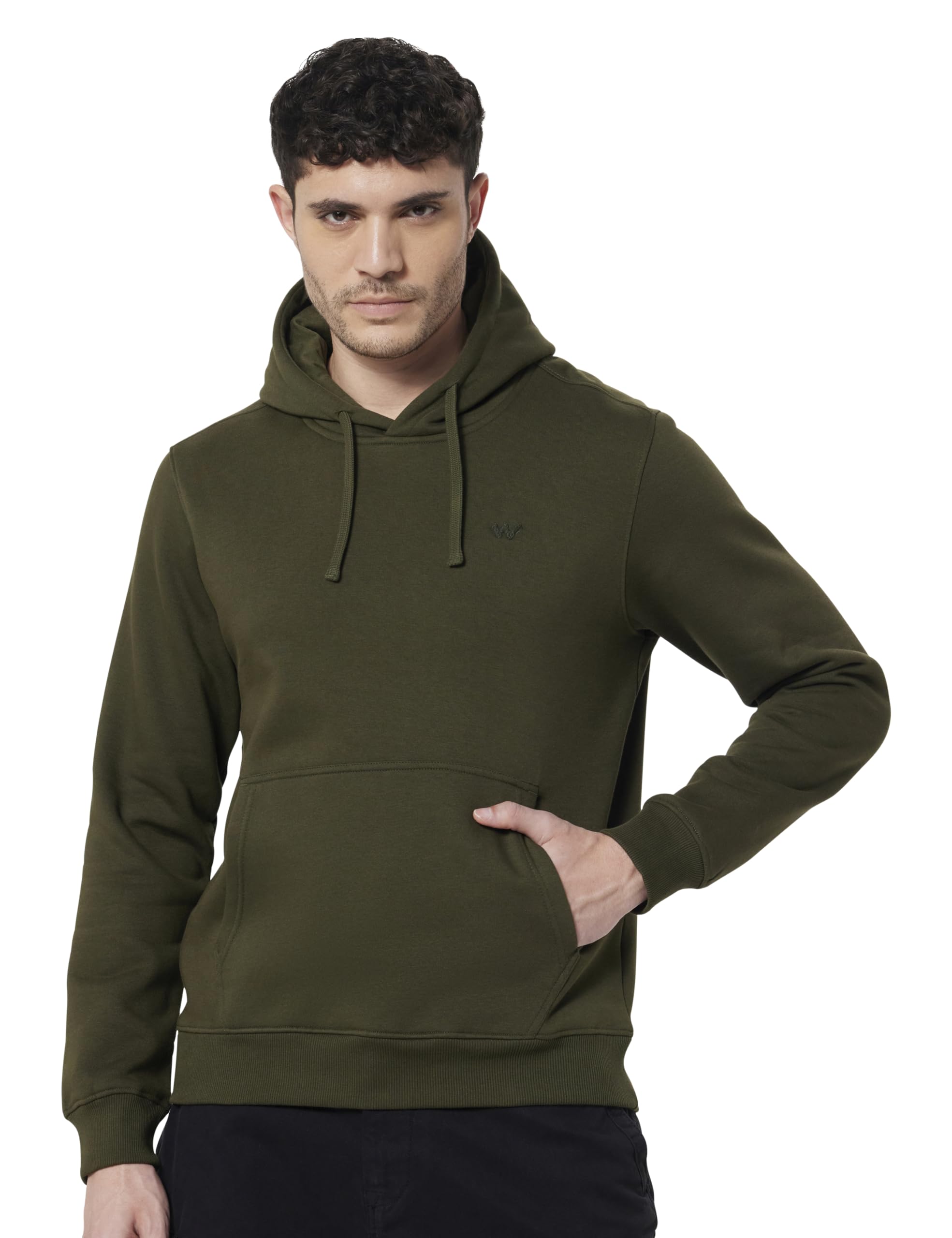 wildcraft Men Sierra Solid Cotton Blend Hooded Casual Sweatshirt, Full Sleeve - Regular fit-picture-28