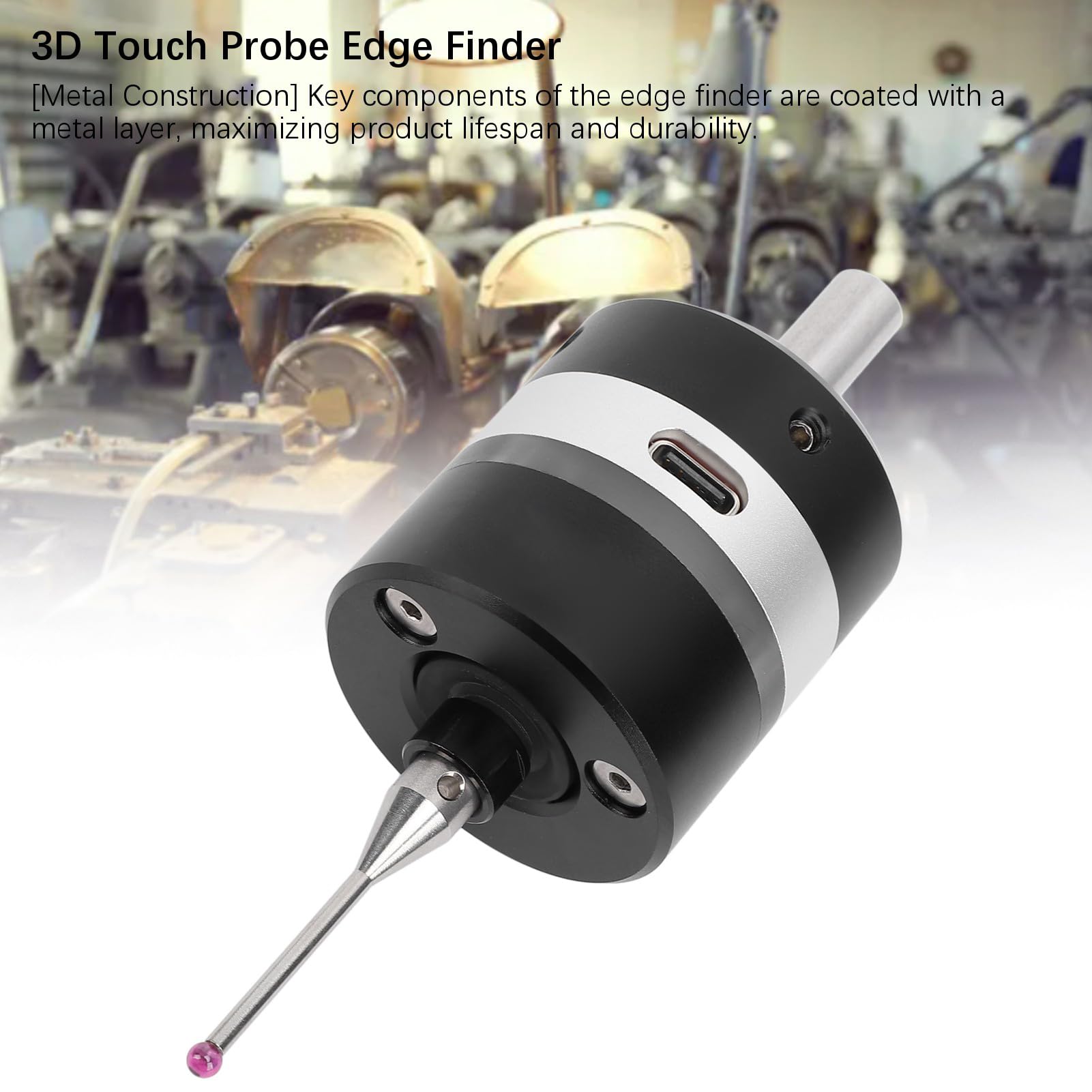 Buscador De Borde De Sonda Táctil 3D CNC, Para Equipo CNC Mach3 DC 5~24 V, Acero Inoxidable + Acero De Tungsteno + Aleación De Aluminio, La Sonda CNC