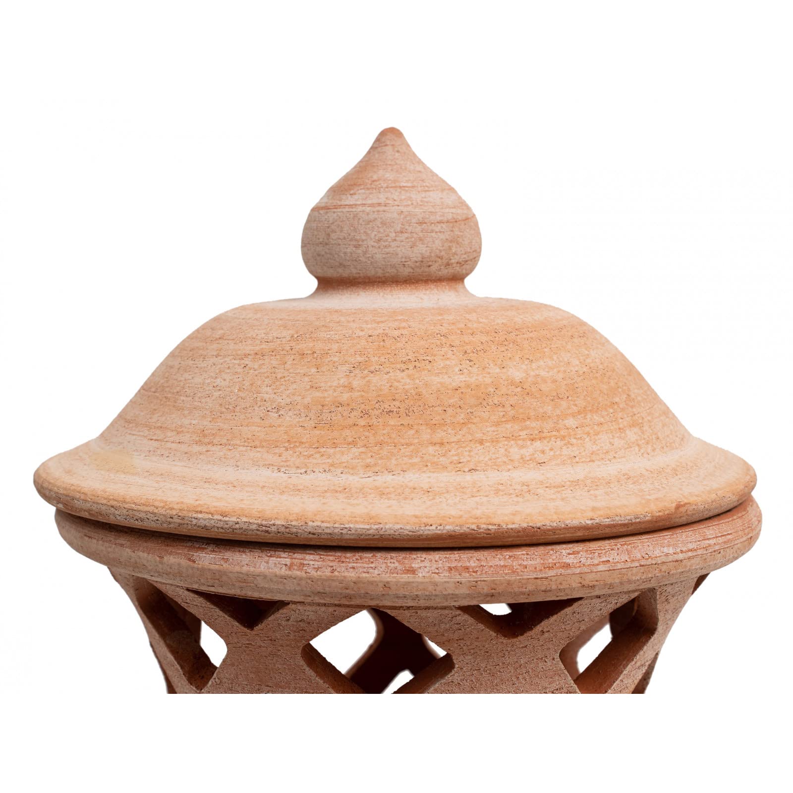 Biscottini Lanterna da esterno in terracotta 54x34x34 cm | Lanterne da esterno portacandele Made in Italy | Lanterne per illuminazione giardino