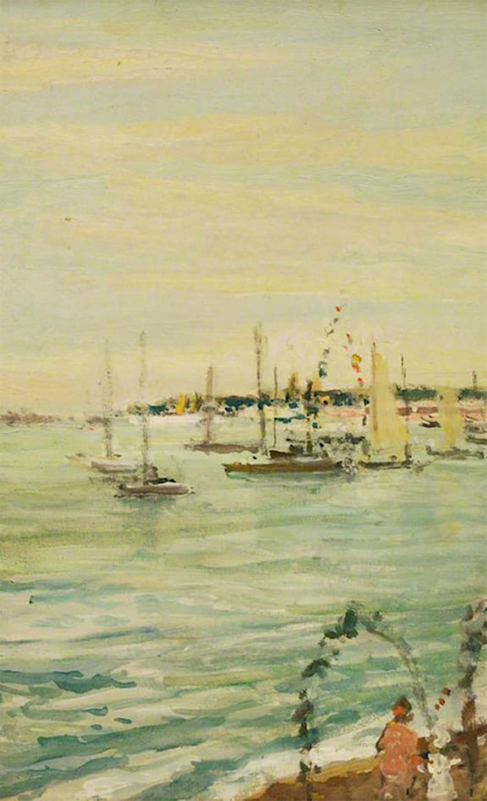 SERENDIPITP Vintage Wall Art Canvas Nordic Poster Canvas Print Picture Yachts At Weymouth Jacques Emile Blanche Wall Art Poster for Home Decor 60x90cm