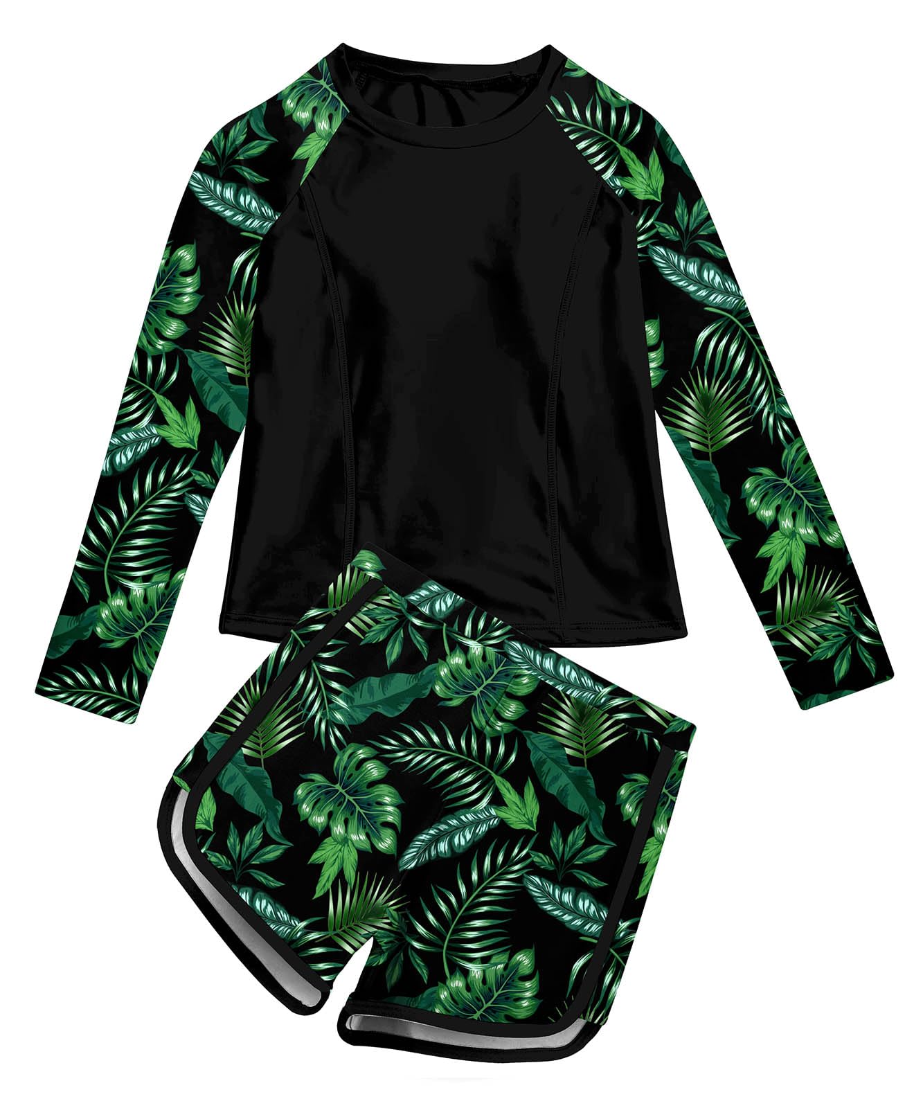 Vogseek Girls Rash Guard Swimsuits 2 Piece Bathing Suit Size 7-14T