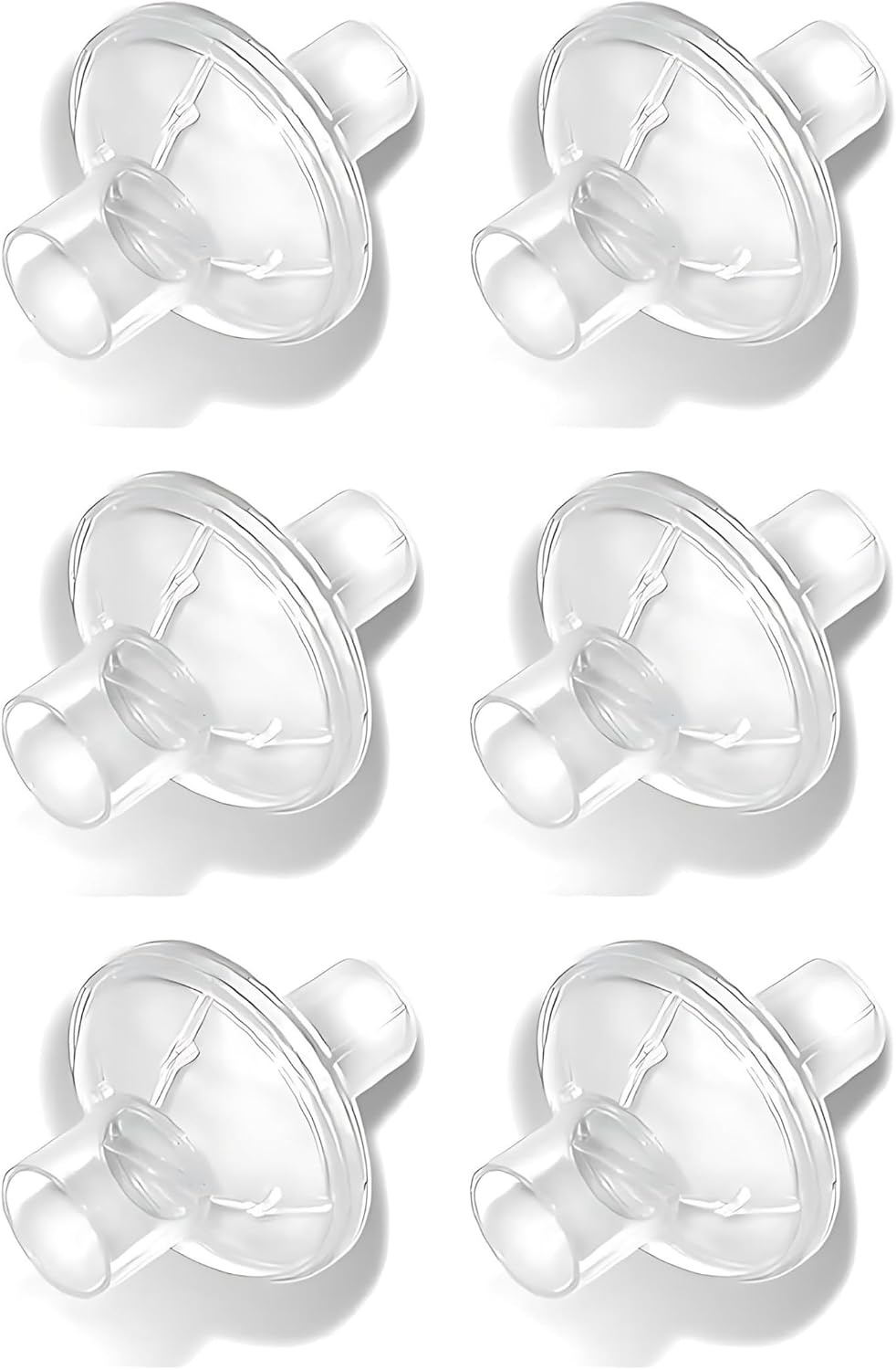 Nispira 6-Pack Universal CPAP Inline Viral Filter for ResMed, Dreamstation CPAP BiPAP Machines Standard Tubing Outlet 22 mm Machine Outlet 25mm
