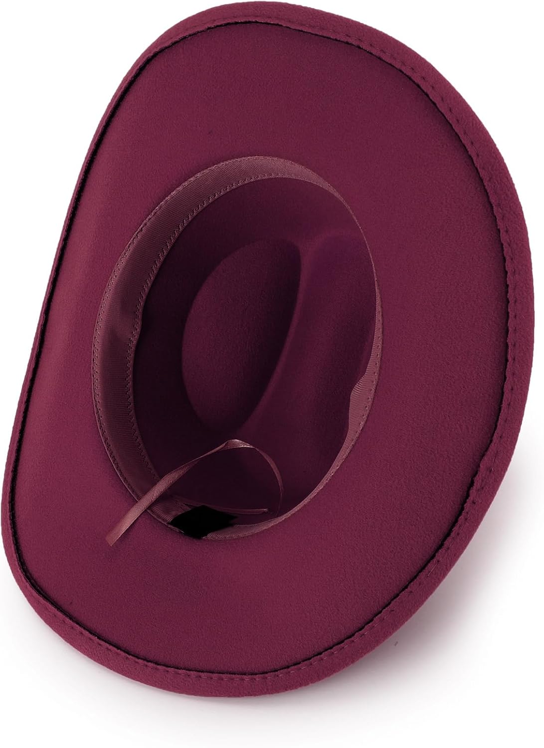 DRESHOW Classic Western Felt Cowboy Cowgirl Hat for Women Men Outdoor Wide Brim Belt Buckle Panama Hat Unisex Rolled up Caps - Image 6