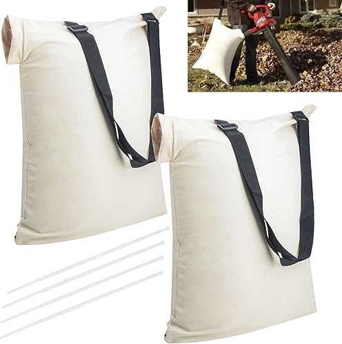 Paquete de 2 bolsas de vacío de desechos para soplador 127-7040, bolsa de soplador de hojas compatible con Toro 108-8994, 137-2336, 125-0526, 51553,