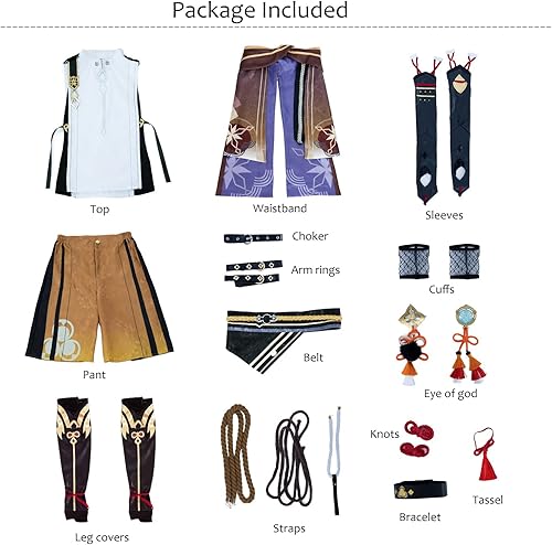 Miniatura 3 de CR ROLECOS Shikanoin Heizou Cosplay Genshin Heizou - Conjunto de traje de cosplay de Heizou para hombre, disfraz de Halloween, talla XXL