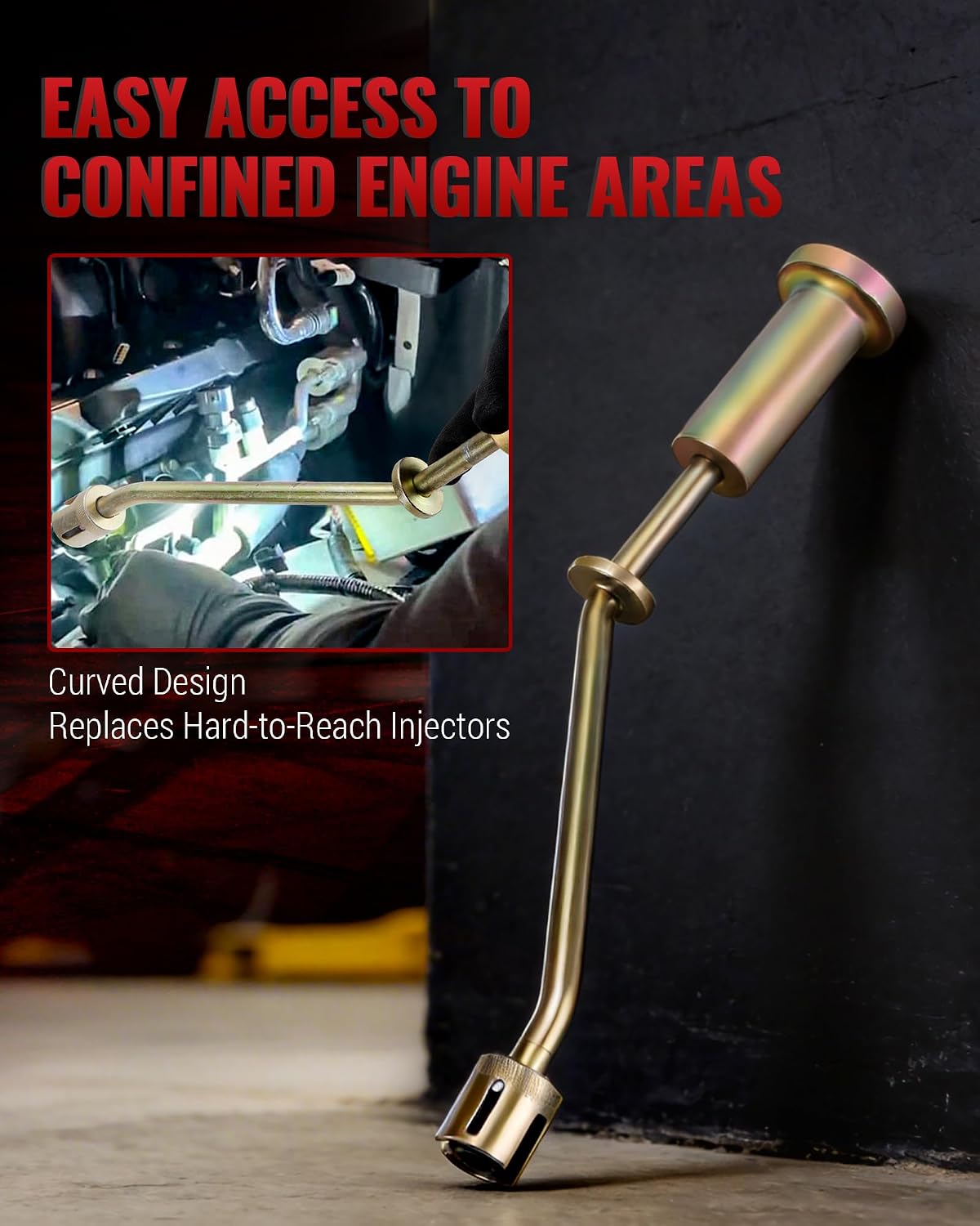 Reywoo Fuel Injector Removal Tool, Fuel Injector Puller and Fuel Injector Seal Install Tool Compatible with Land Rover Jaguar 3.0L 5.0L Gasoline Engines, Replaces 310-197 310-198 310-199
