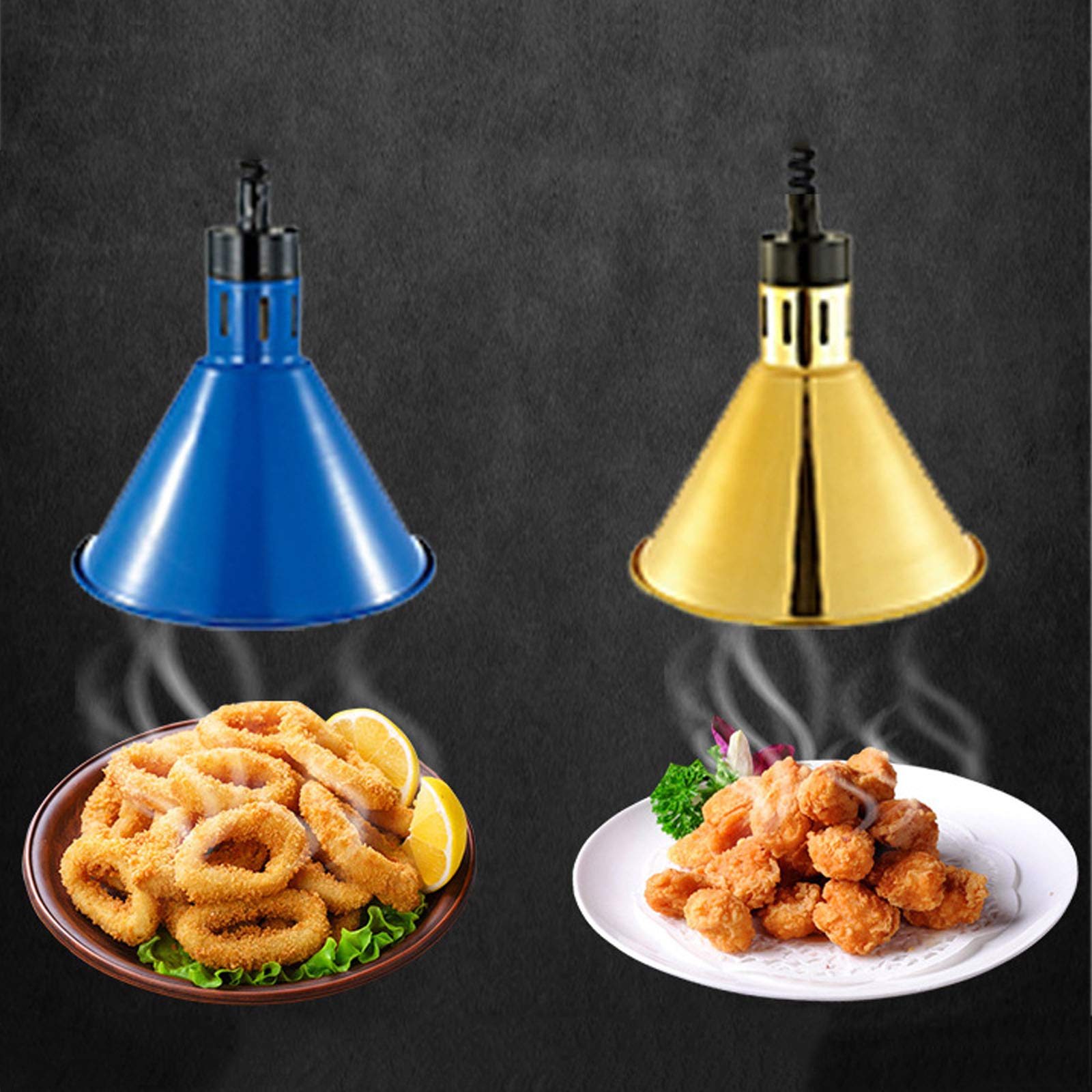 Lámpara de Calor para Alimentos, lámpara de Calentamiento de Alimentos, lámpara Colgante telescópica, lámpara de Calor para Buffet, Restaurante Occidental, lámpara de Cal,Gold