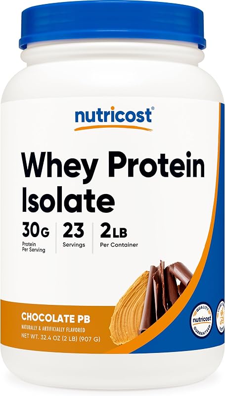Nutricost Whey Protein Isolate Powder (Chocolate Peanut Butter) 2LB