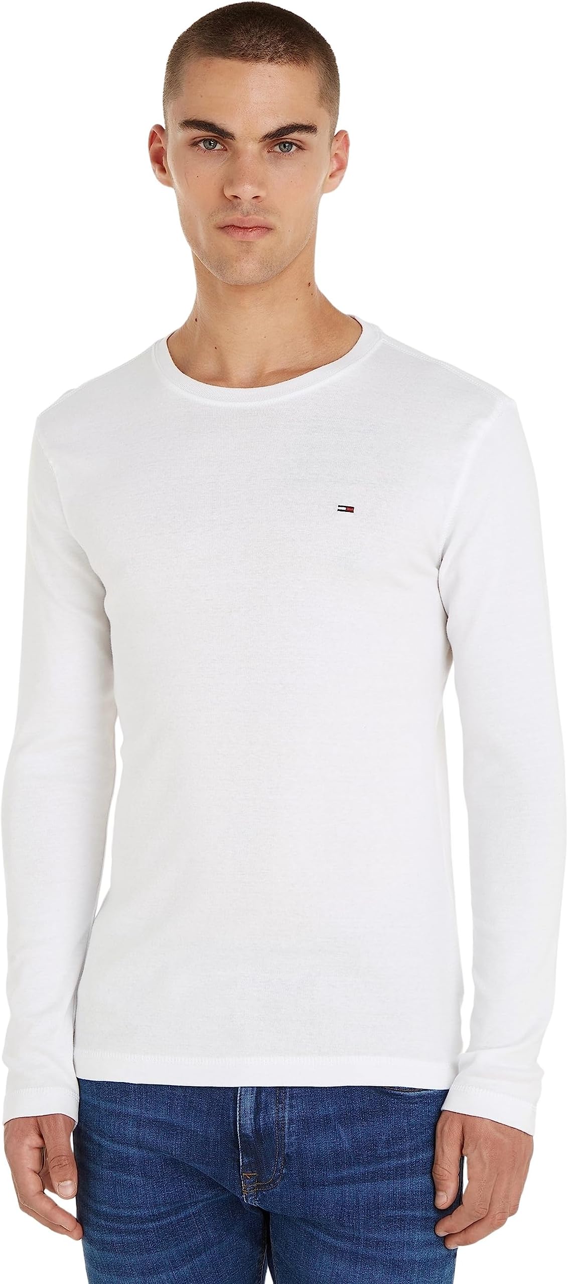 Tommy Jeans Men's Longsleeved Slim Fit T-Shirt, Black