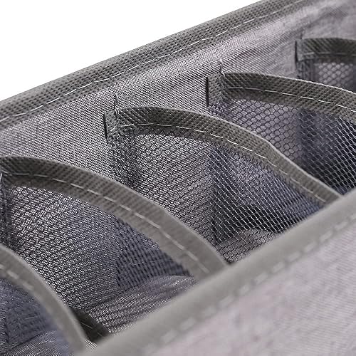 Miniatura 9 de Qozary Paquete de 6 divisores organizadores de cajones de ropa interior, cajas de almacenamiento plegables para ropa, calcetines, lencería, ropa