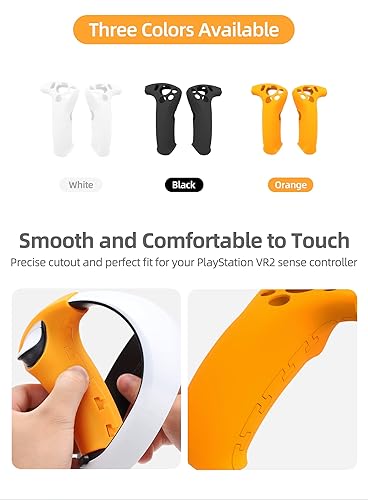 Miniatura 3 de SYACHI Anti-Slip Silicone Pad for Playstation VR2 Sense Controller,Cover Accessories Kit for PS VR2 Gaming Gamepad Grip,Anti-Scrach Anti-Drop