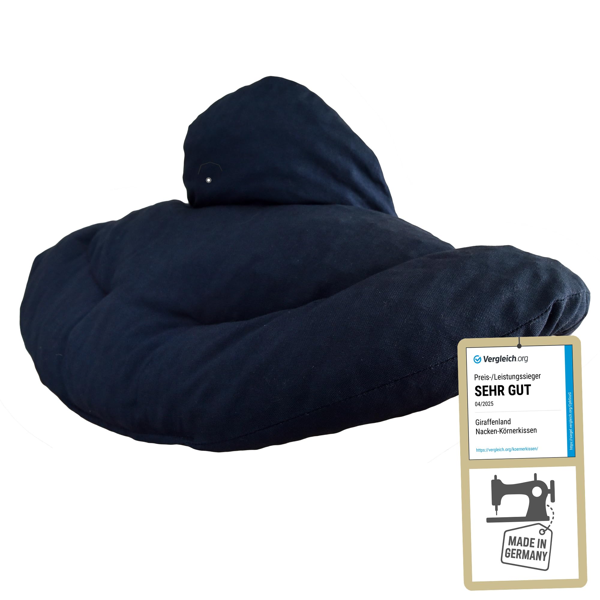 Coussin Nuque Noyaux De Cerises - Chauffant Et Rafraîchissant - Coton Bio - Forme Col Montant