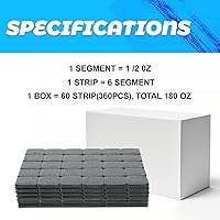 Vista 6 de EASYBERG 1/2 oz. Pesos de rueda pegados, 90 onzas/caja 180 piezas, Pesos de rueda de equilibrio de neumáticos negros para automóviles, camiones