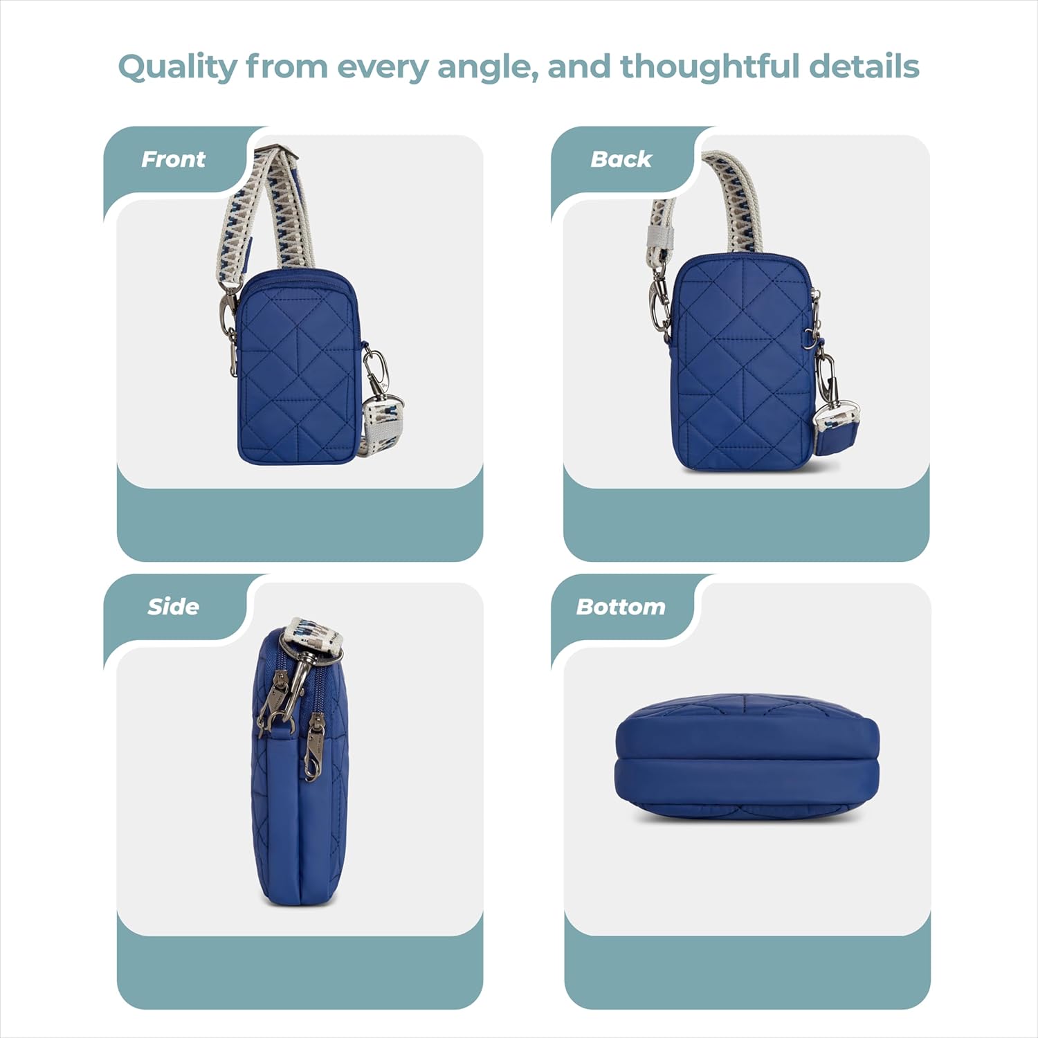 Travelon Anti-Theft Boho 2 Compartment Phone Crossbody - Image 5