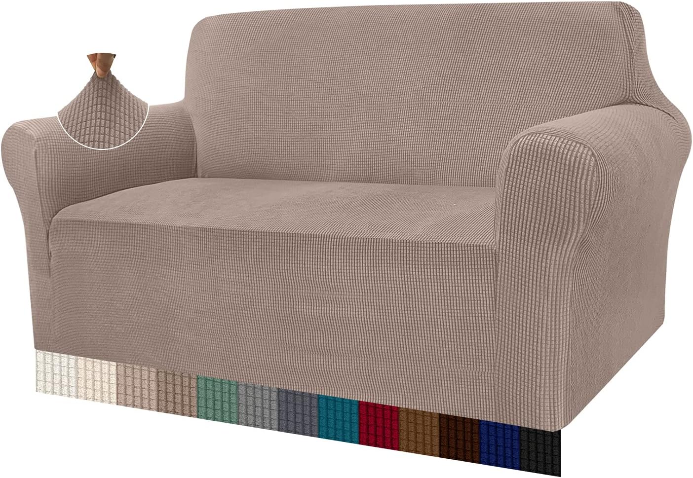 Granbest High Stretch Sofa Covers 2 Seater Super Soft Loveseat Cover