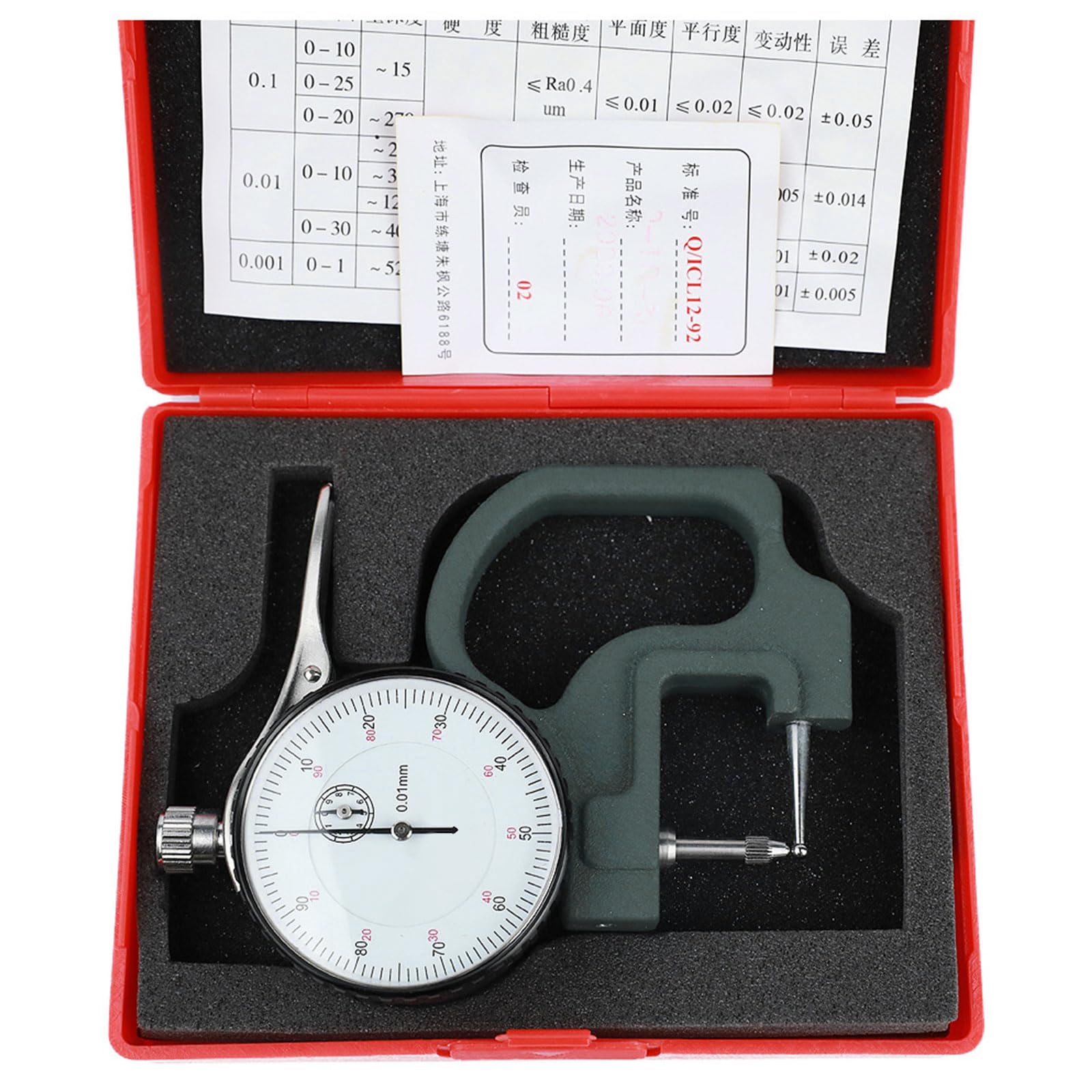 Medidor de grosores preciso instrumento de medición de grosor de 0 a 10 mm, apto para uso industrial