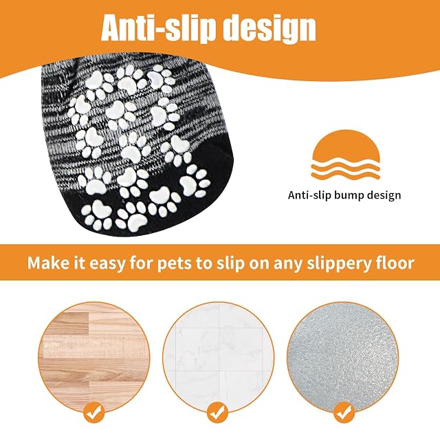 Foto 5 de 8 de Zapatos para Perros, Patucos Perro con Correa Ajustable, Calcetines Perro para Uso en Interiores
