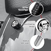 Vista 5 de Tornillo de acero inoxidable moleteado para asiento de guardabarros, rosca de 1/4 pulgadas - 20 para Harley Davidson 1996-2020, esqueleto de dedo