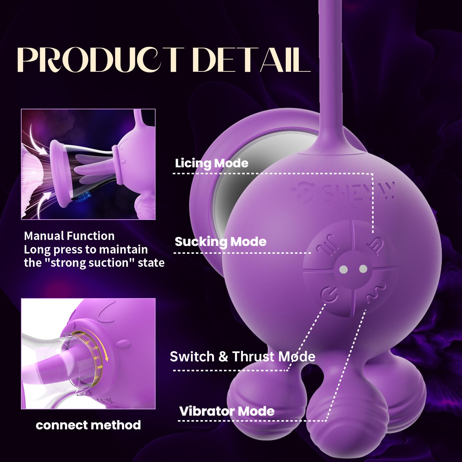 Vibromasseur Succion God Pour Femmes - Sextoy Lapin Automatique Multivitesse - Modle Eva II Violet Jouet Erotique Silicone Violet Vibromasseur Succion God Pour Femmes - Sextoy Lapin Automatique Multivitesse - Modle Eva II Violet Jouet Erotique Silicone Violet