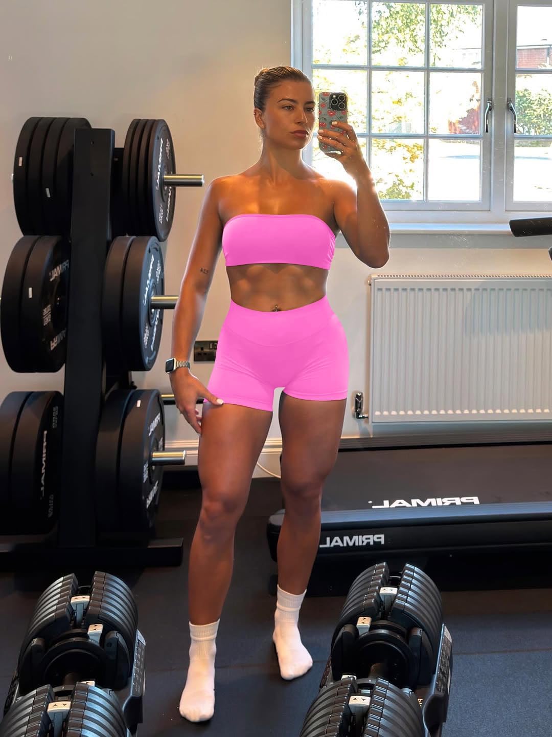 Impact Backless Bandeau Sports Strapless Bra Yoga Top Women Workout Fitness Gym Outdoor Strappy Tops - Image 7