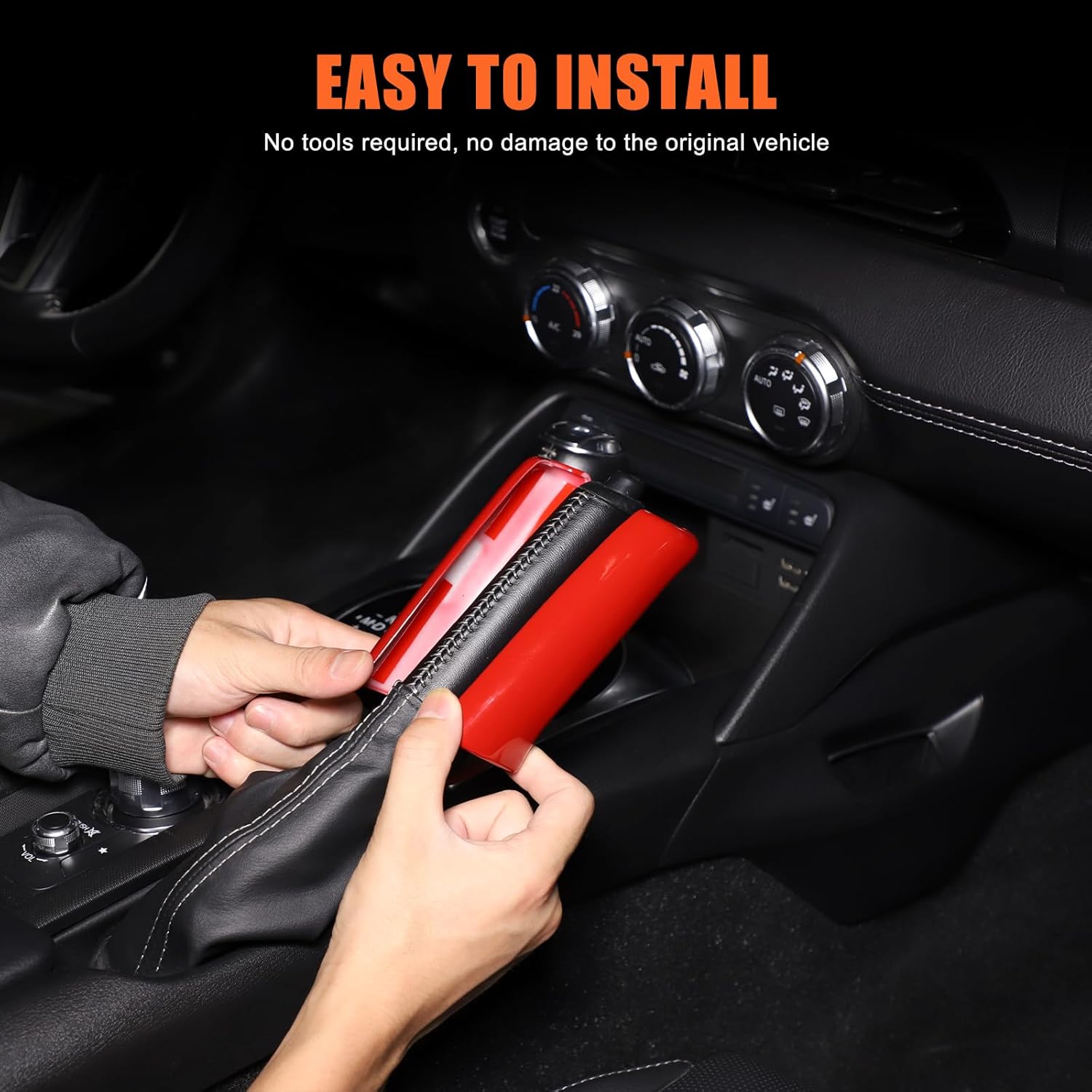 Handbrake Cover for Mazda MX-5 2016-2025/Fiat 124 Spider 2017-2020 Accessories, Handbrake Grip Cover Protector, Interior Parking Handle Brake Lever Cover Trim Cap, ABS