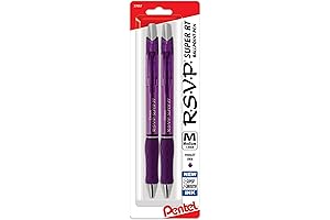 RSVP Super RT Ballpoint Pen, (1.0mm) Medium Line, Violet Ink