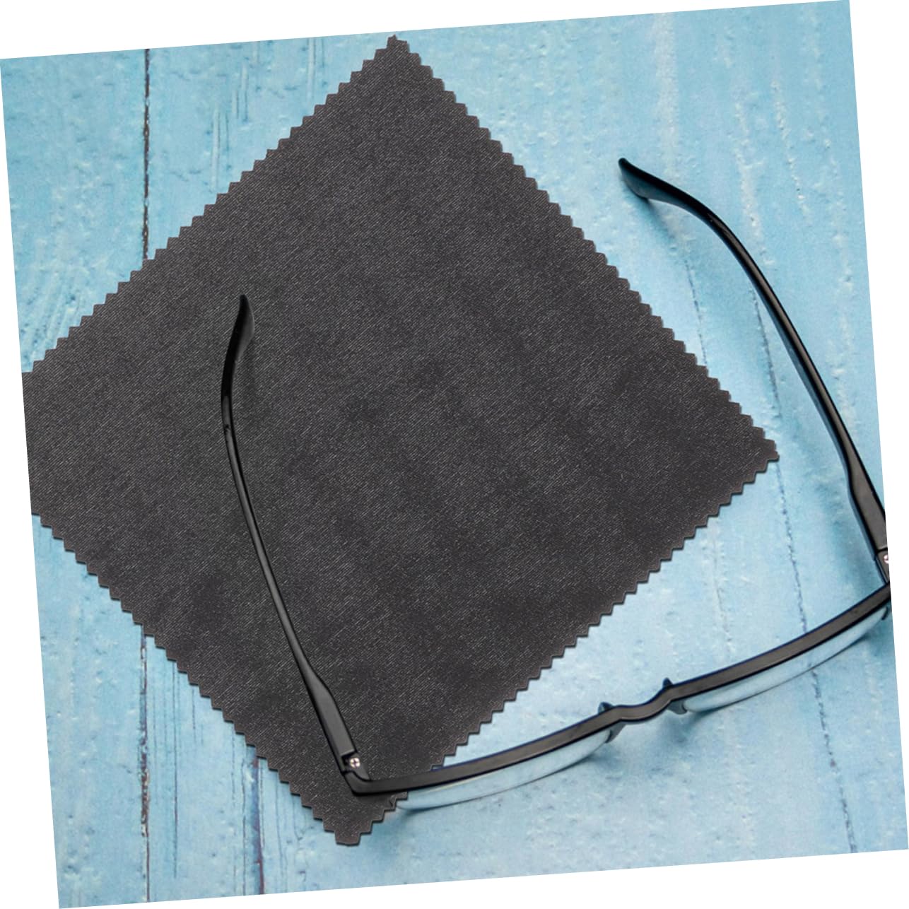 Limpiador Paños De Limpieza De Gafas Paño De Pelusa Para Lentes Trapo Para Limpiar Lentes Azul Tela Fibra Extrafina Black 50 Piezas*4