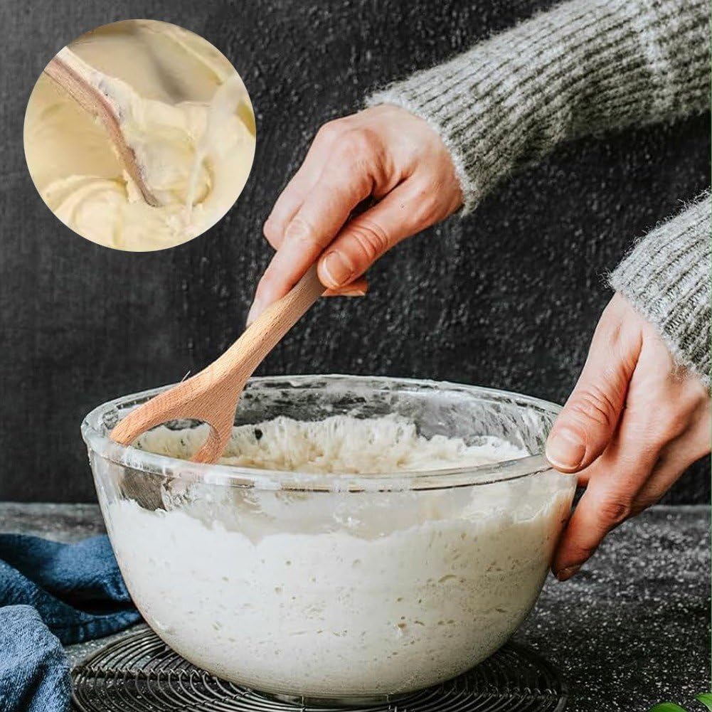 Drewniany trzepaczka do ciasta duńskiego, naturalne ciasto drożdżowe, ręczna maszyna do pieczenia chleba, do domowych narzędzi i materiałów do produkcji chleba i piekarnika