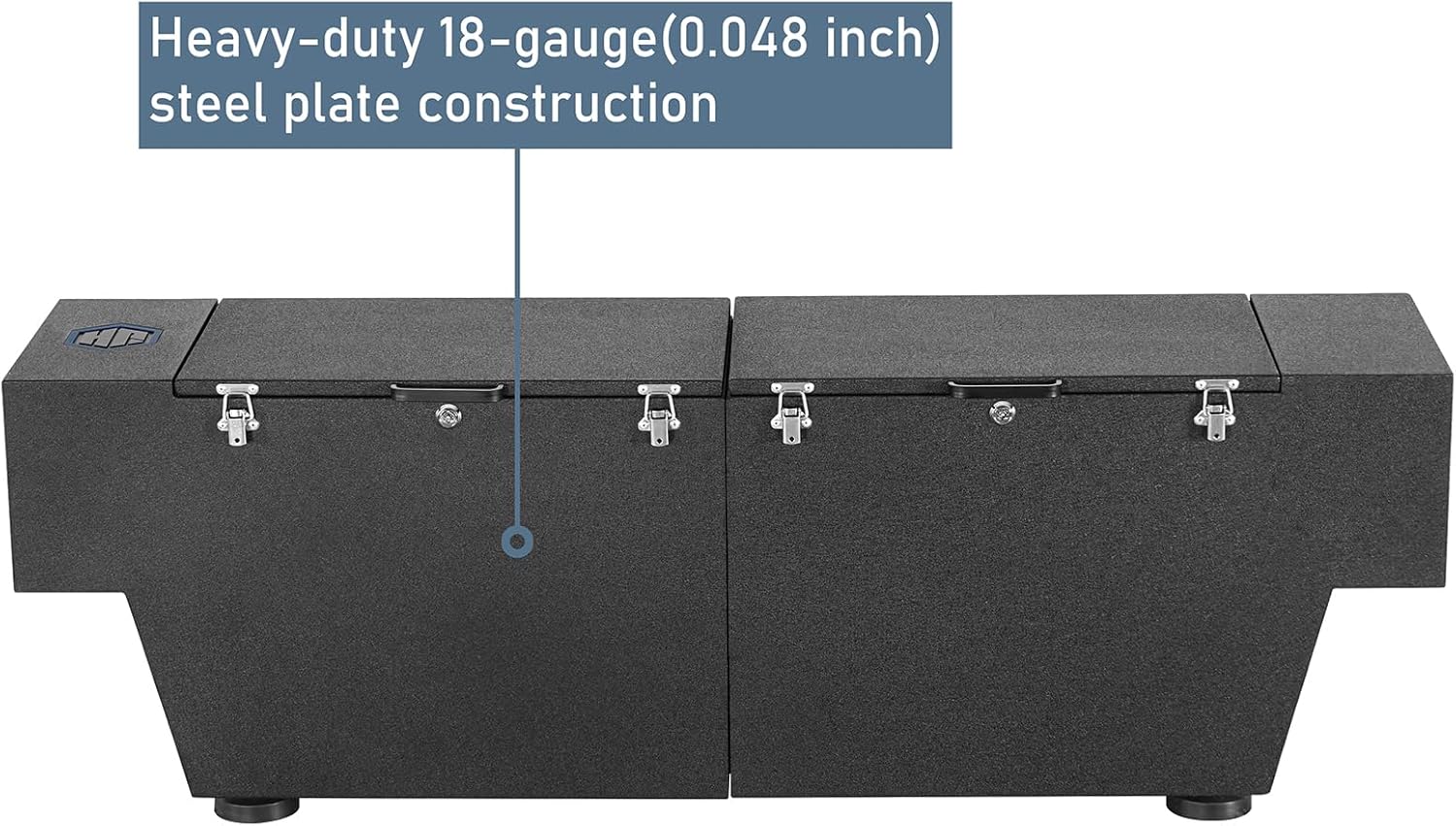 Hooke Road Tacoma Bed Tool Box Lockable Storage Box for Toyota Tacoma 5 FT Bed, Chevy Colorado & GMC Canyon 5'2" Truck, Heavy Duty Waterproof Organizer with Locks and Handles
