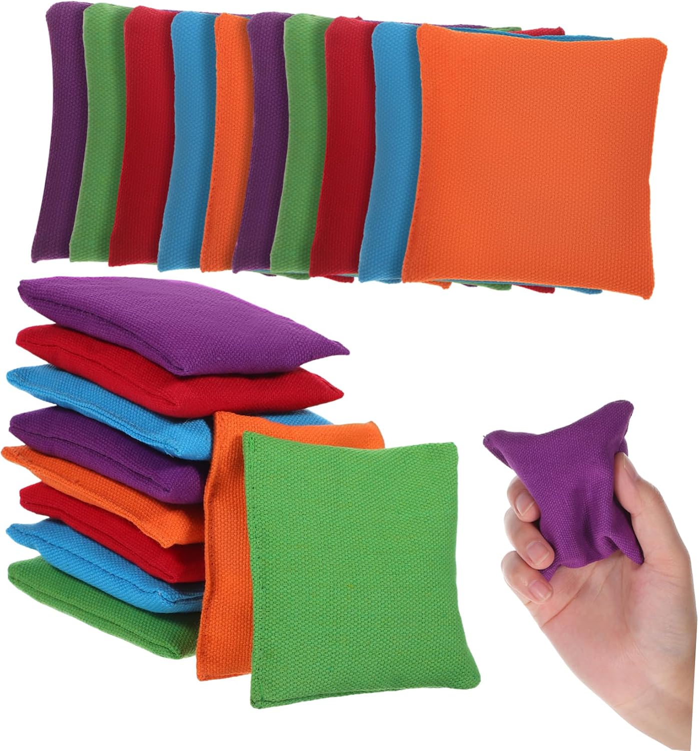 Kisangel 20pcs Boys and Girls Bean Bags Lightweight Tossing Bags for Games Family-friendly Easy to Play for Carnival Parties