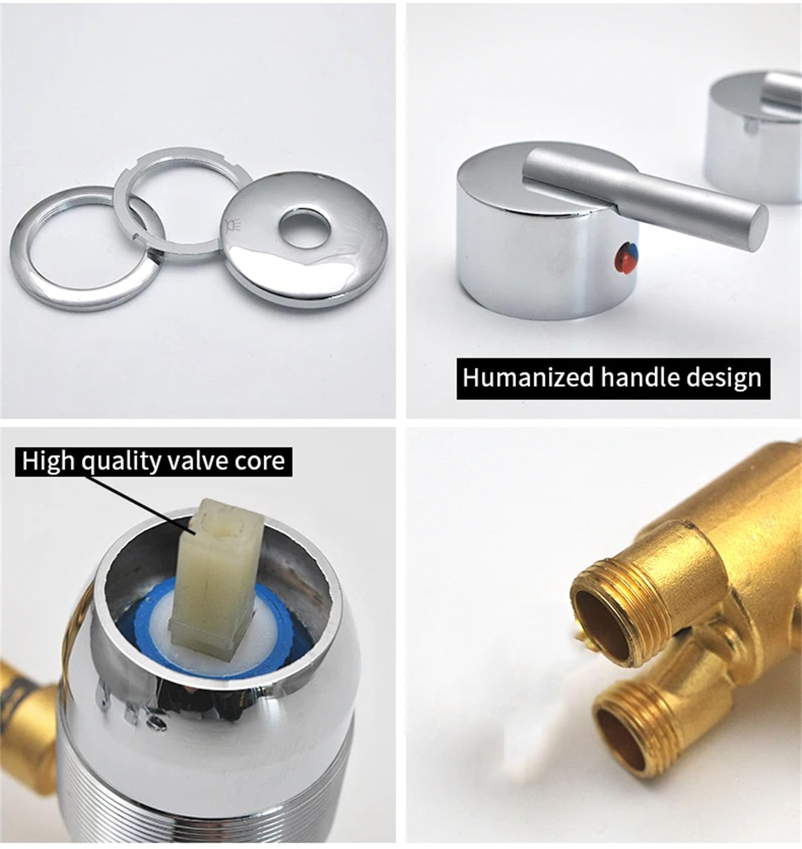 Grifo de bañera de latón de 2/3 vías, grifos de baño con 10 cm, 12,5 cm, mezclador de baño para cabina o Hammam (2 vías, 10 cm)