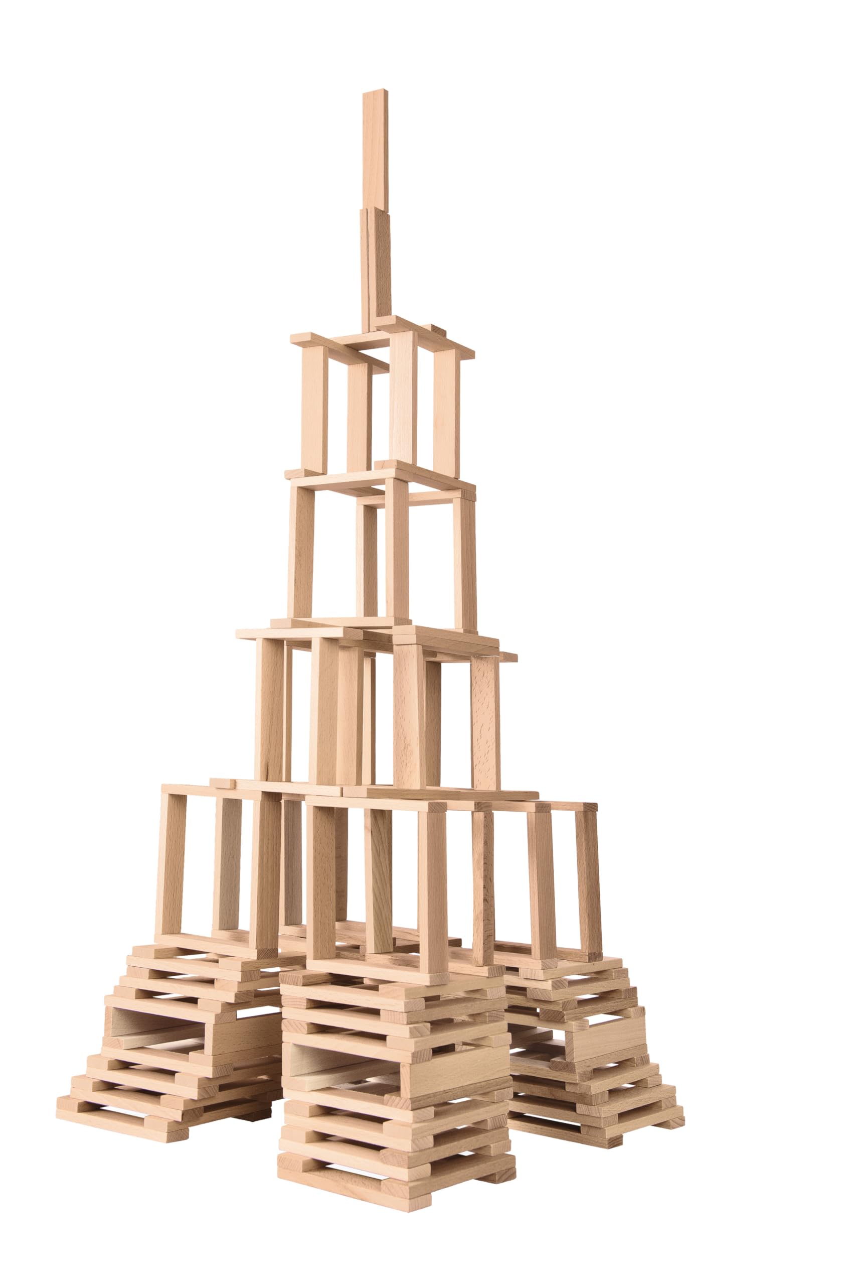 Eichhorn Barril con 200 Bloques de Construcción de Madera FSC, +2 | 200 bloques de madera FSC; construye, crea y aprende; incluye modelos; +2 años