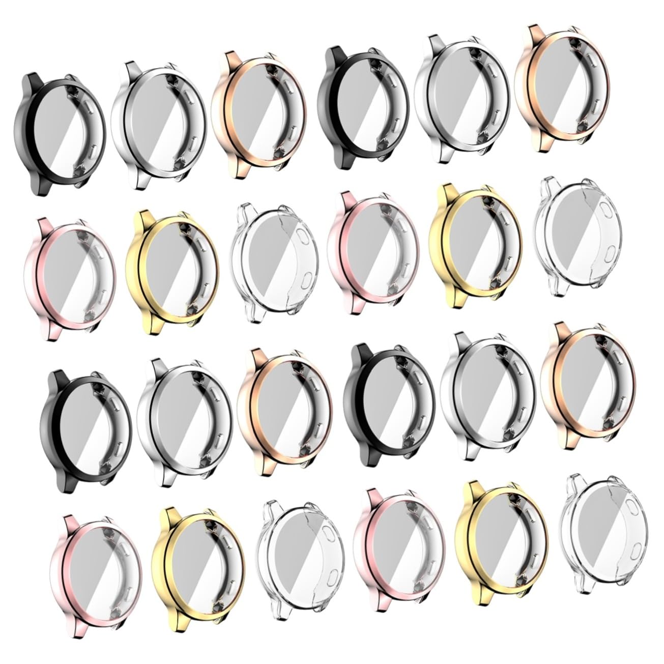 UKCOCO 24pièces Étui De Écran TPU pour Montres Venu Anti-Rayures Facile à Installer Couverture Complète des Accessoires De Montre