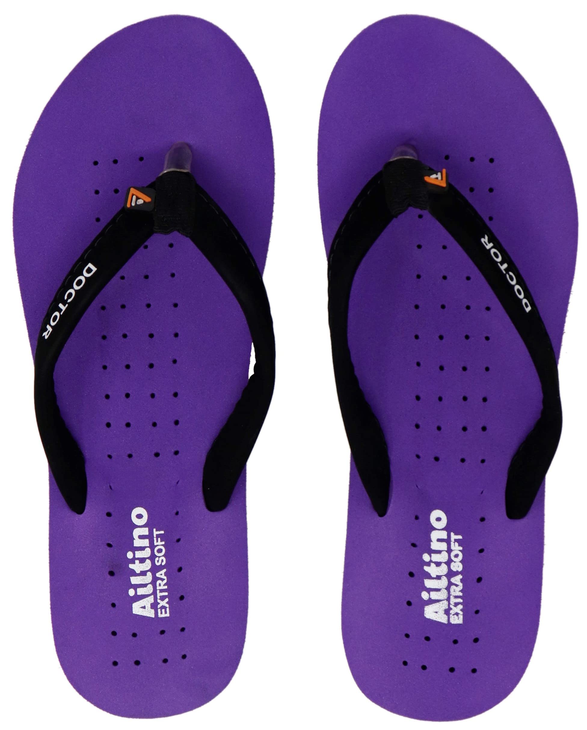 AILTINO Extra Soft Slipper for Women Diabetic and Orthopaedic Super Comfort Ortho Flat Cushion House/home Daily Use Flip Flop for Ladies