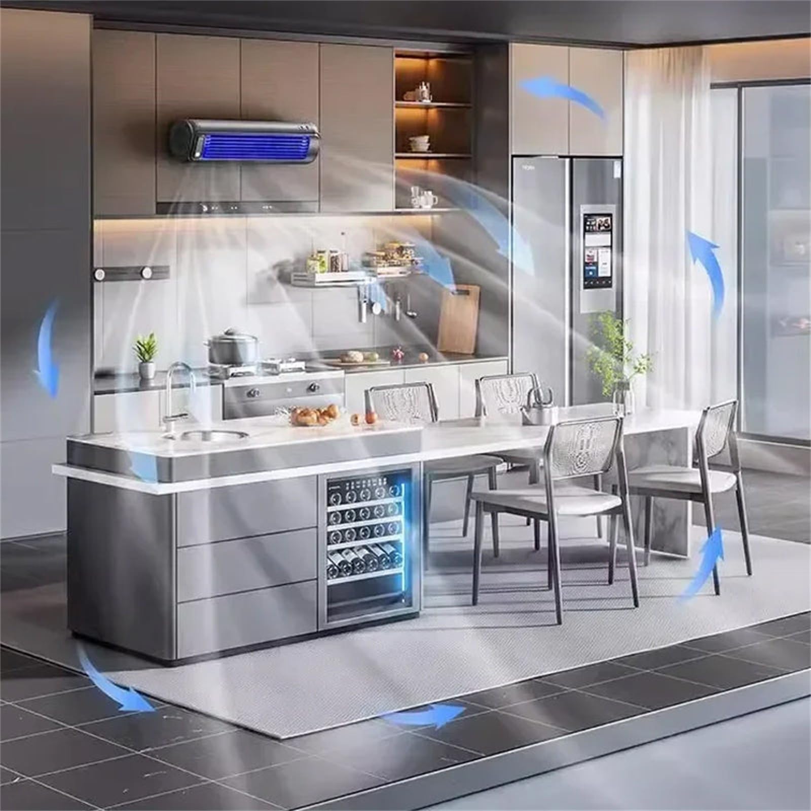 MEIION libiyi cooling ace 2.0 Tragbarer Luftkühler, 3 Geschwindigkeiten Leiser Wandventilator für Schlafzimmer und Büro, wiederaufladbar