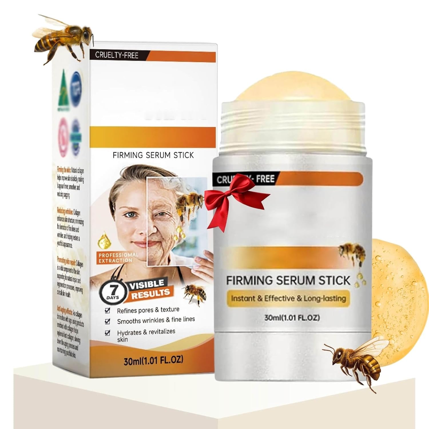 Generic Bee Venom Firming Serum Stick, Bee Venom Wrinkle Removal Cream, Reduces Wrinkles & Fine Lines, for All Skin Types, 30g