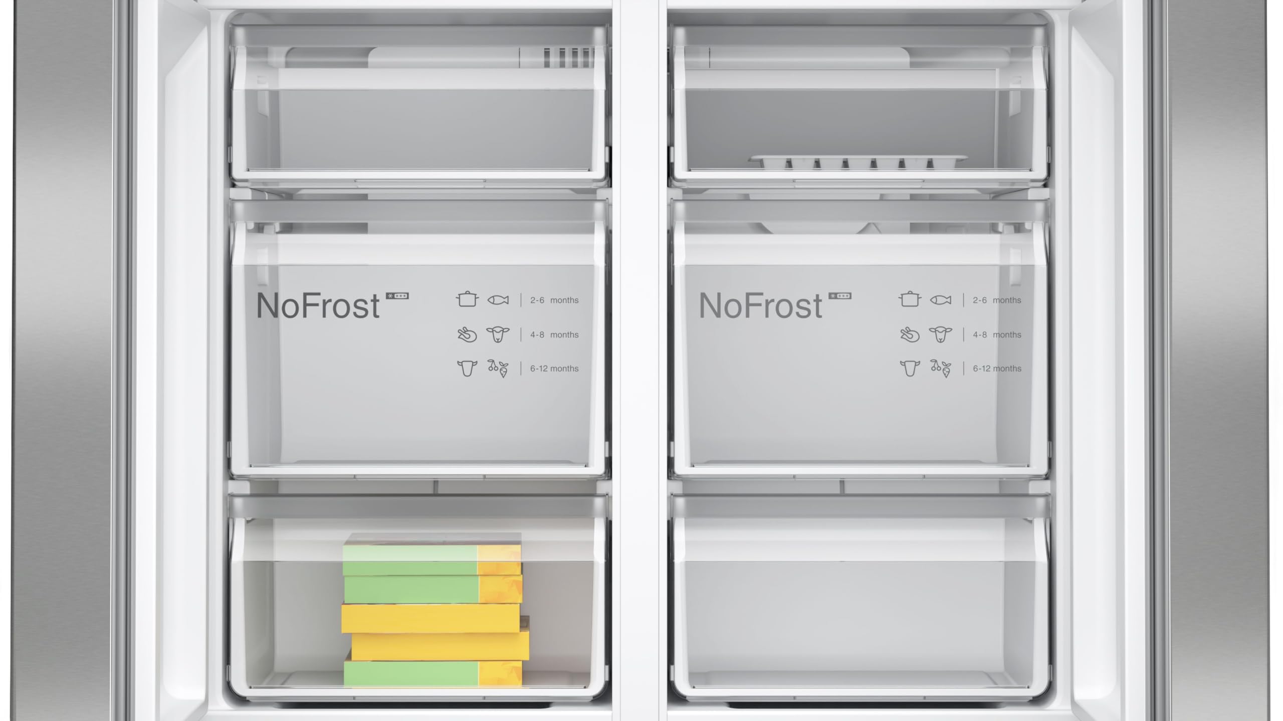 Bosch Serie 4 KFN96VPEA side-by-side refrigerator Freestanding 605 L E Stainless steel