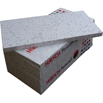Hirsch Porozell Thermal Insulation Board + Base EPS 035 DEO dm 100, Thickness 50 mm, Pack of 9