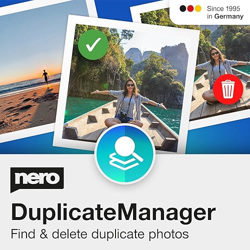 Nero Duplicate Manager | Detect & Remove Duplicate Photos, Videos & Music Files | Organize Your Media Library | Supports HEIC/HEIF, RAW, JPG, PNG | Lifetime License | 1 PC | Windows 11 / 10 / 8 / 7