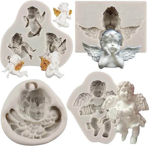 MYPRACS Molde de silicona Angel Baby Cupido Fondant Moldes para baby shower, decoración de tartas, decoración de cupcakes, caramelo, chocolate, disponible en Yaxa Costa Rica