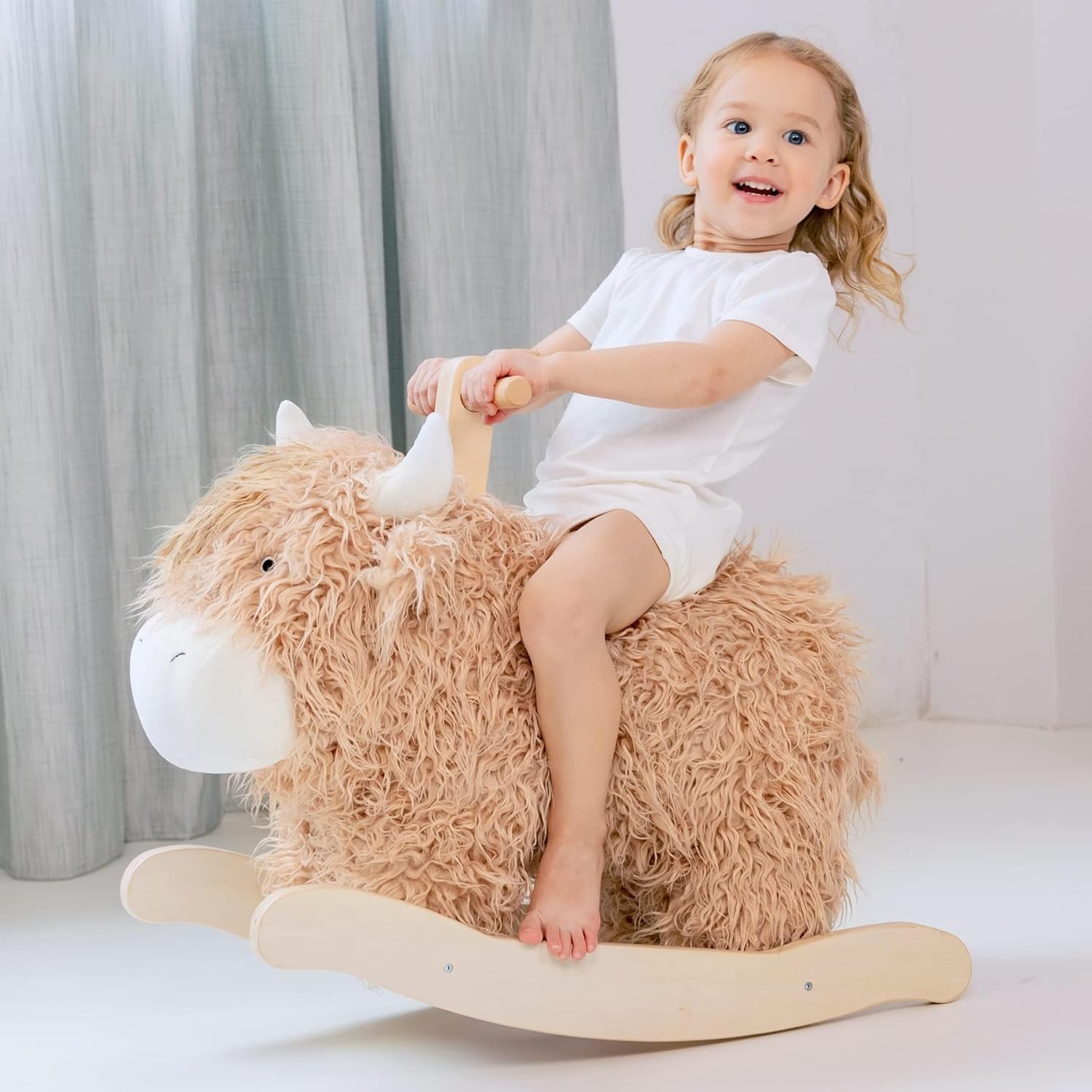 JOLIE VALLÉE Wooden Cow Rocker