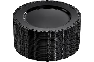 DaYammi Black Dinner Plates: Premium Disposable Elegance for Any Occasion