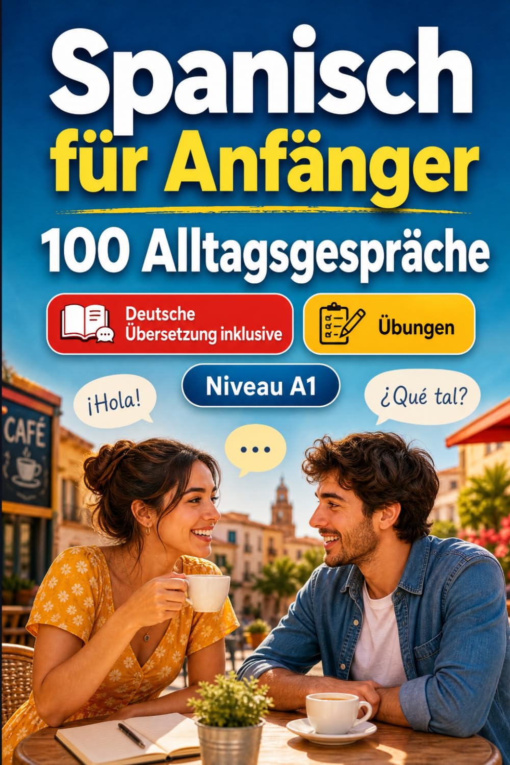 Spanisch für Anfänger A1: 100 Alltagsgespräche: Lerne spanisch mit 100 zweisprachigen Dialogen, Grüße, Reise, Einkaufen, Arbeit, Übersetzung, Wortschatz und Übungen für Studierende und Erwachsene