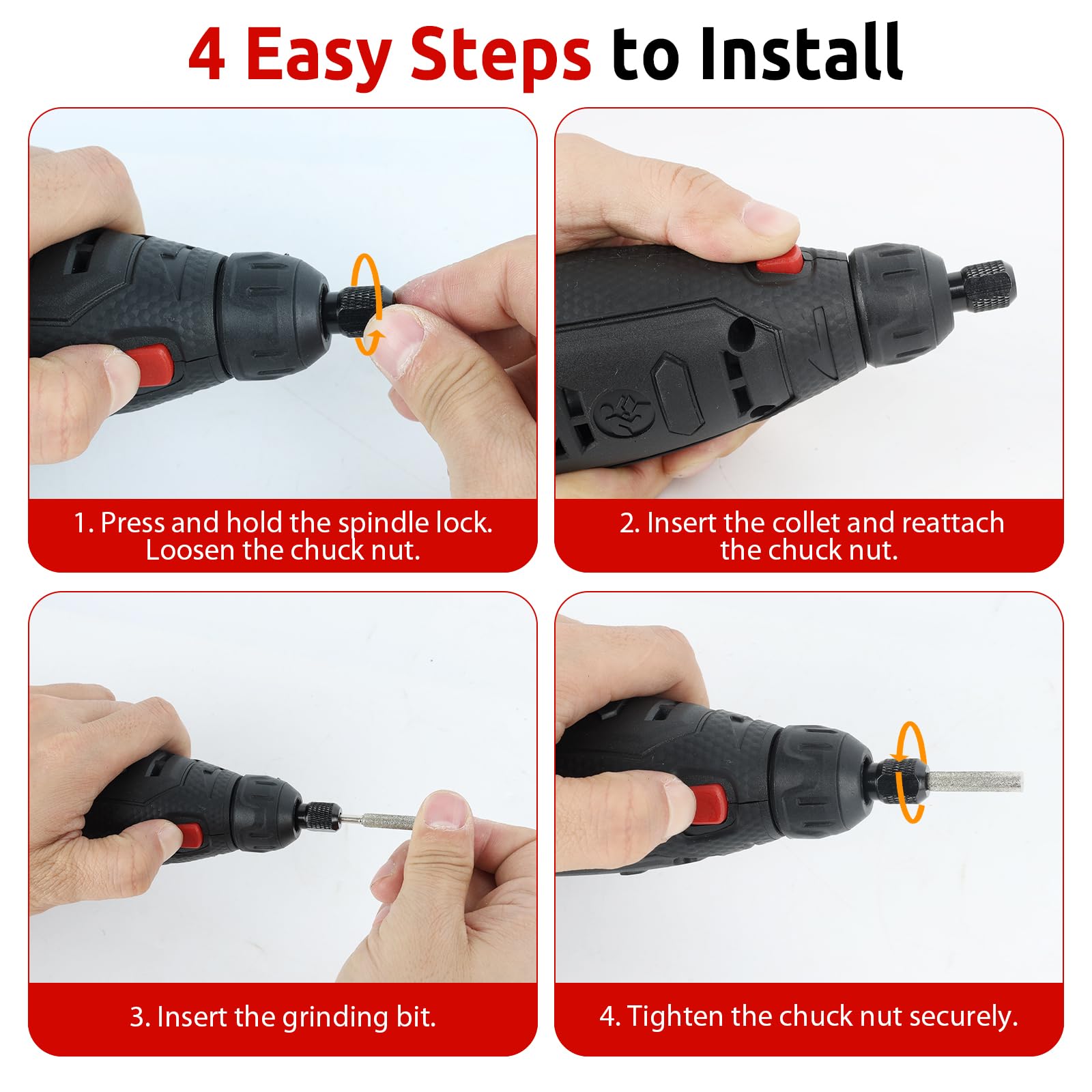 Affilatore per Catena Motosega Elettrico Senza Fili, Affilacatene | con 9 Teste di Levigatura, Spazzola in Lega & Guida Angolare Regolabile 25°/30°/35°, USB, per Motoseghe