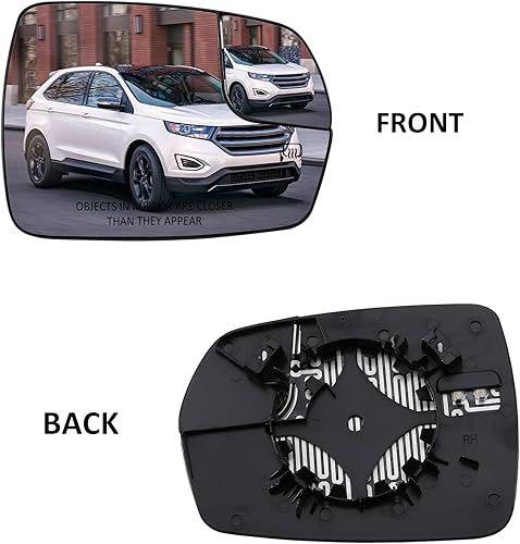 Miniatura 2 de Espejo lateral del pasajero de repuesto para Ford Edge 2015 2016 2017 2018 - Espejo convexo, espejo retrovisor derecho con calefacción eléctrica