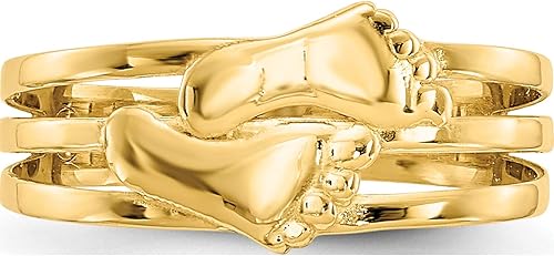 Miniatura 5 de Anillo de dedo del pie desnudo de oro amarillo de 14 quilates - Jewelry By Sweet Pea, Metal