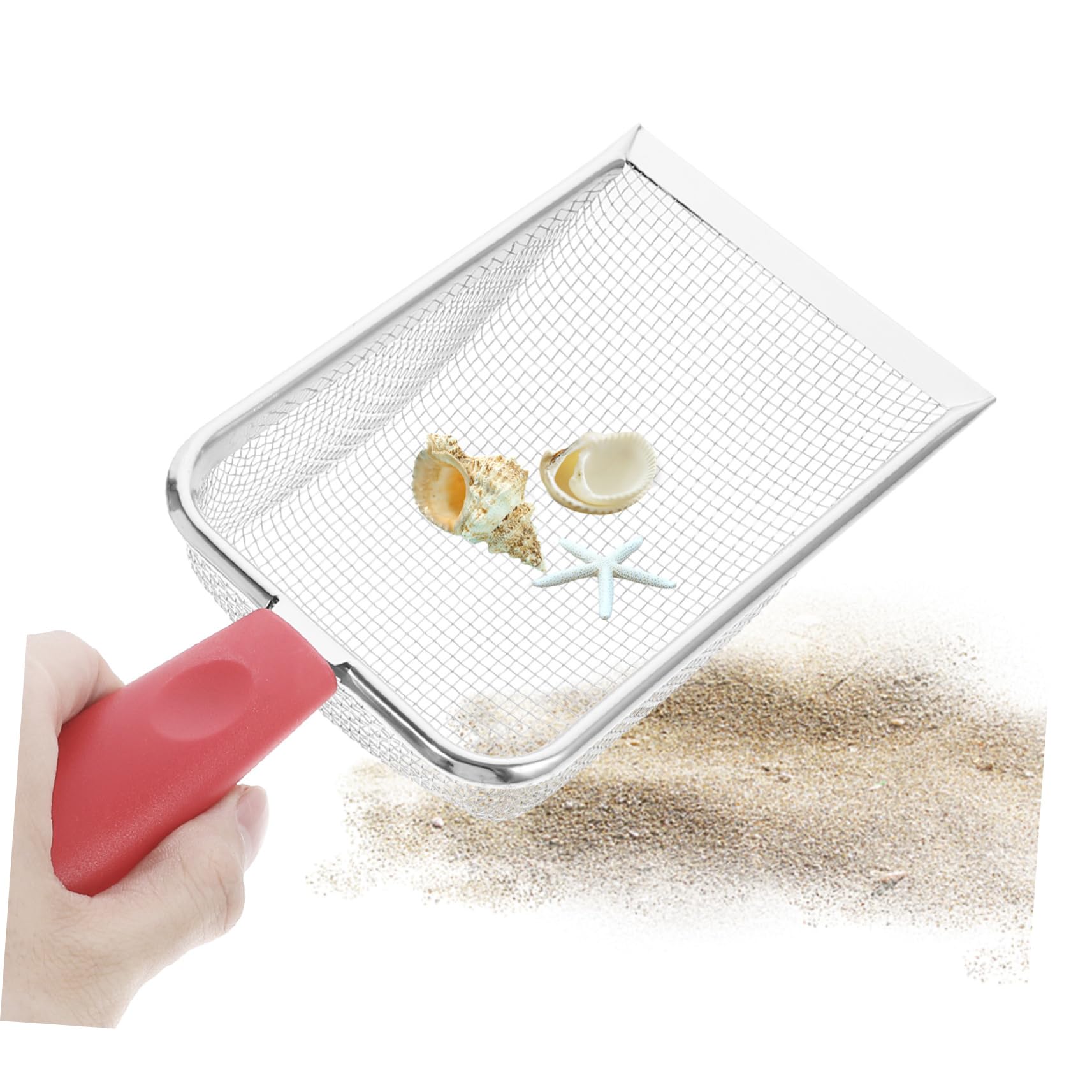 UPKOCH Beach Mesh Shovel for Sand Shovel with Comfortable Grip for Shell Collecting and Beach Fun Mesh Design for Efficient Digging