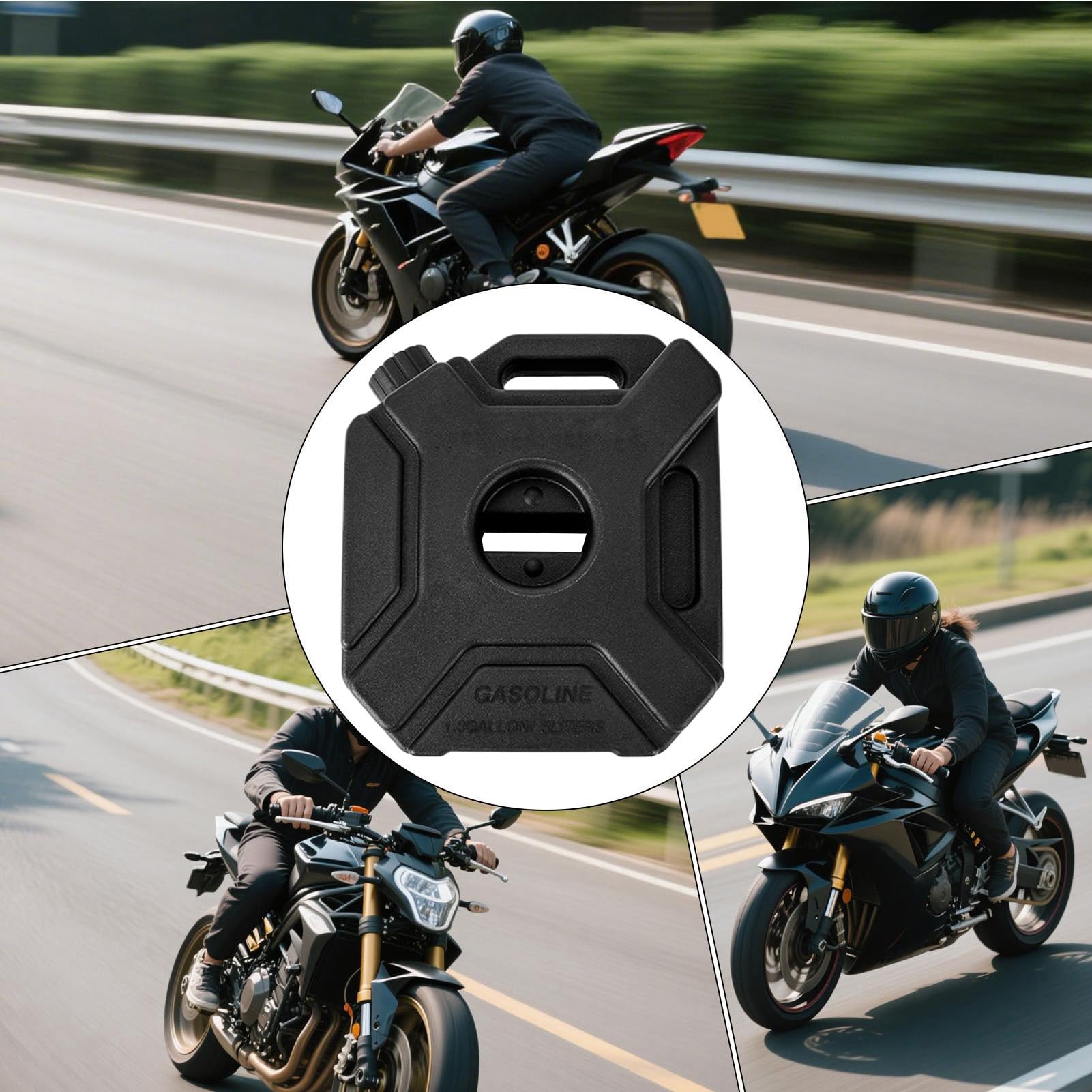 Botella De De Motocicleta Tanque de Complementario 5 Litros para | Contenedor De Fluidos Del Motor Para Conductores Y Amantes De Scooters Y Coches Y Entusiastas De Viajes De Larga Distan